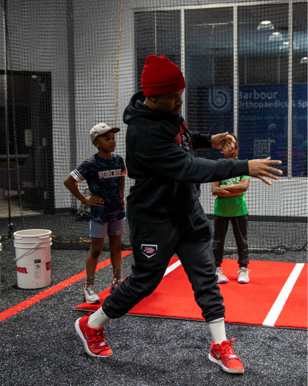 Batting cage lane at Milton Legacy Sports Complex